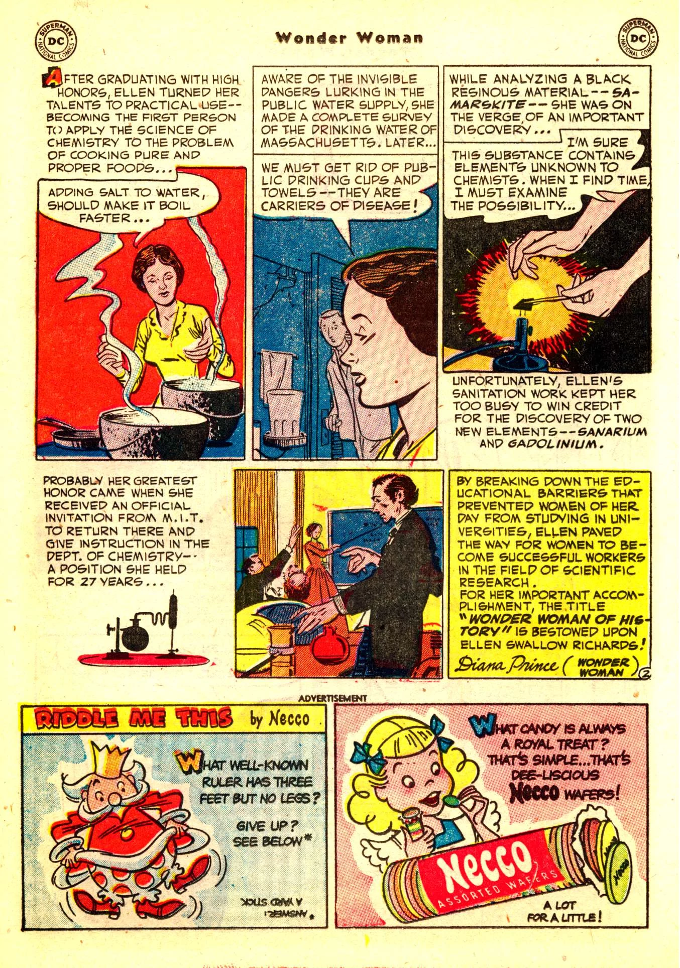 Wonder Woman #50: Ellen Swallow Richards, 1950s (2)