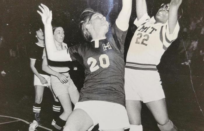 Varsity Women's Basketball team member Beverly Herbert, ca. 1974