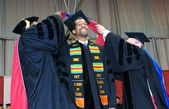 Doctoral hooding of Anton Thomas, 2006