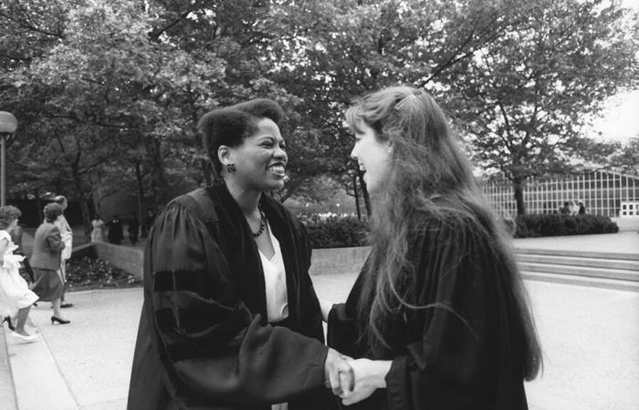 Lynda Jordan at Commencement, 1985