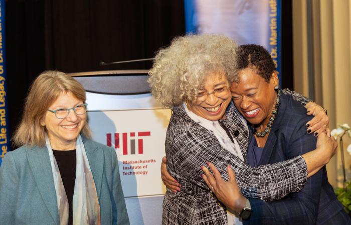 Sally Kornbluth, Angela Davis, and Melissa Nobles