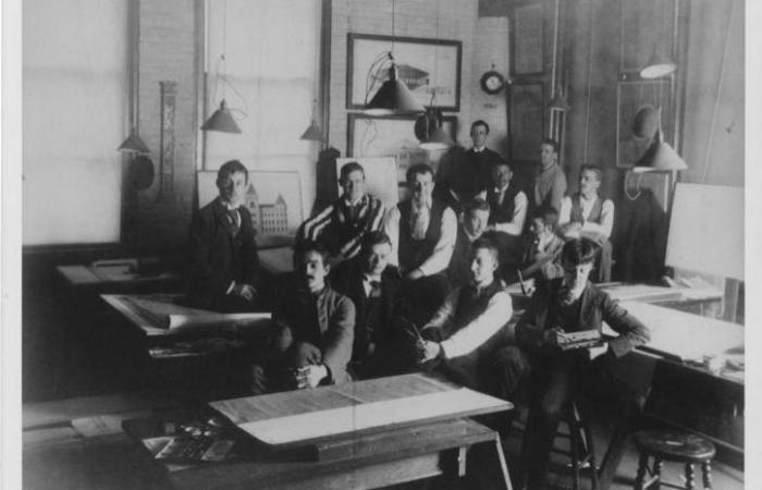 Robert R. Taylor with classmates