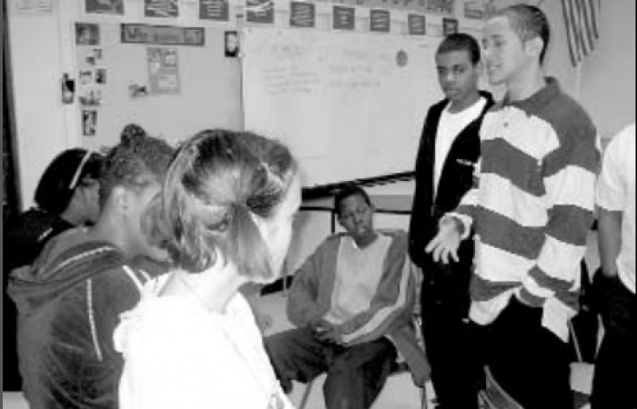 Joseph Brown and Louis Fouché at Fletcher Maynard Academy, 2004