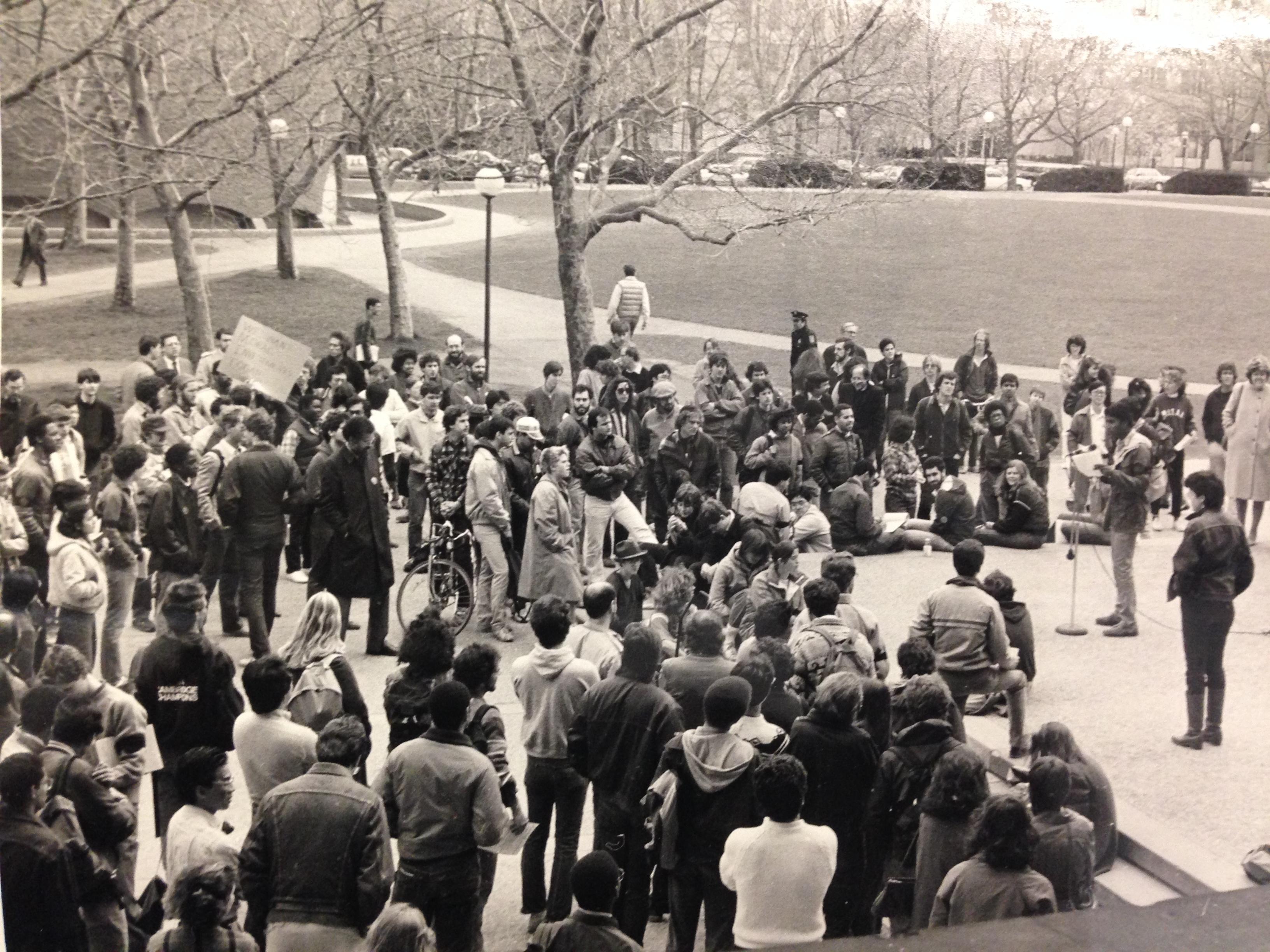 Anti-Apartheid student rally, 1986