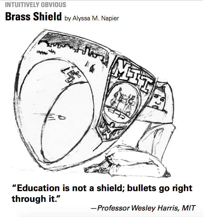 Illustration: "Brass Shield" by Alyssa Napier, 2015