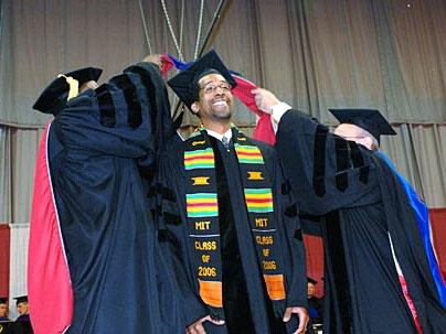 Doctoral hooding of Anton Thomas, 2006