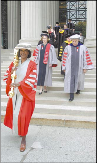 Linda Sharpe at Commencement, 2005