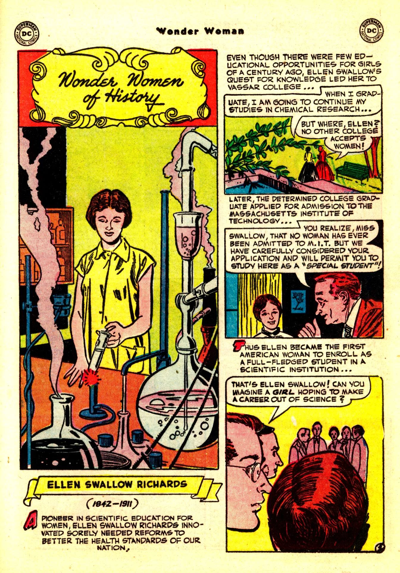 Wonder Woman #50: Ellen Swallow Richards, 1950s