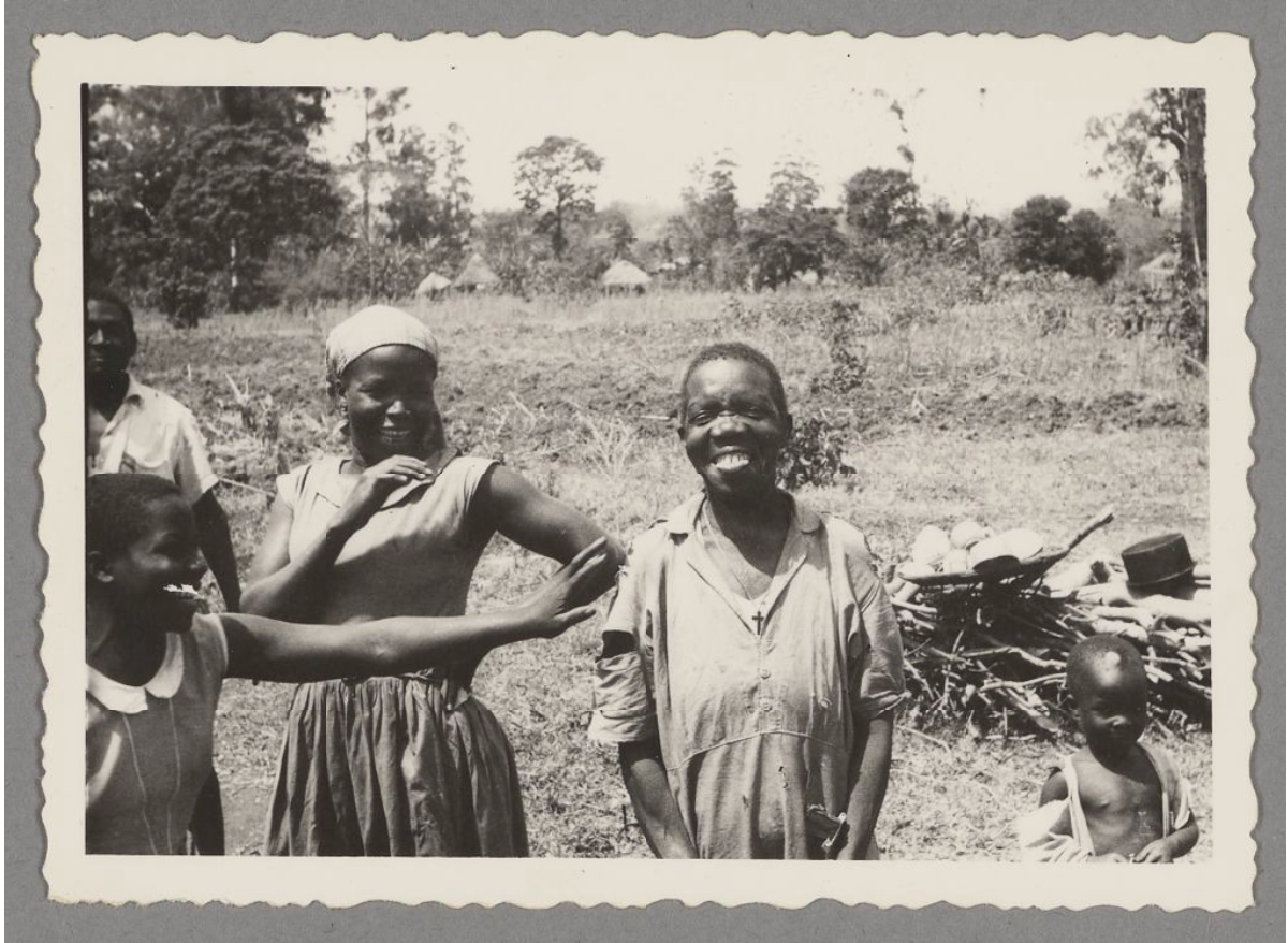 Kenyan women laughing, circa 1965