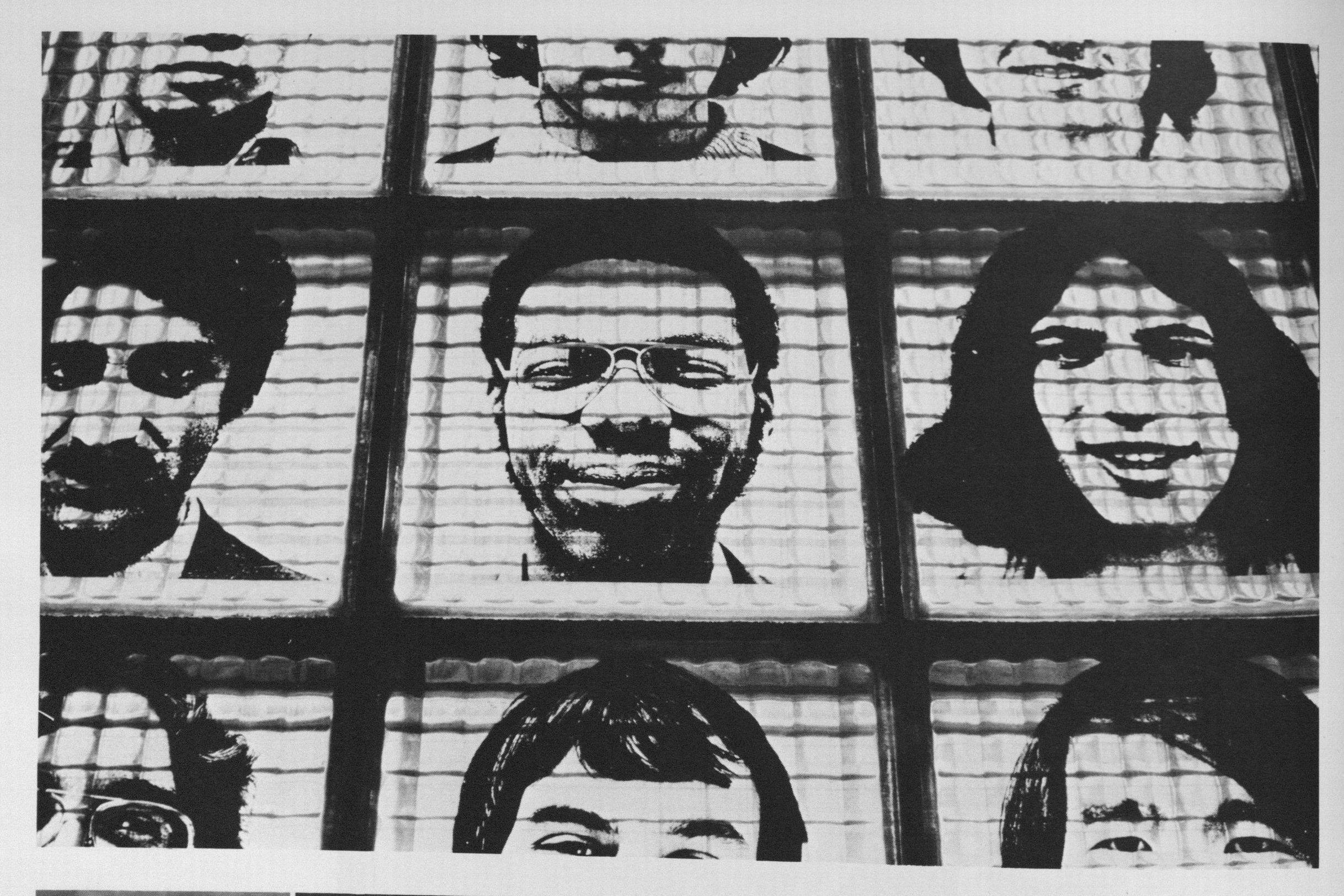 Rotch Library glass portrait mosaic, 1980