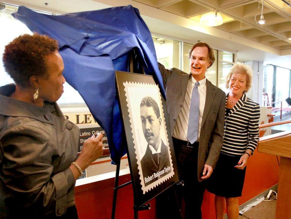 Robert R. Taylor stamp unveiling at MIT, 2015